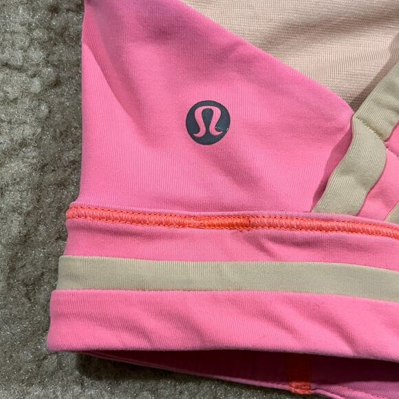 Lululemon Rack Pack Sports Bra Very Light Flare / Peach Fuzz Size 6 - Picture 3 of 5